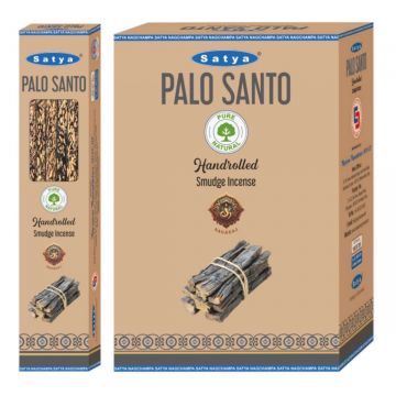 Palo Santo Satya Handrolled Smudge Incense Sticks, 9 Sticks x 12 Boxes